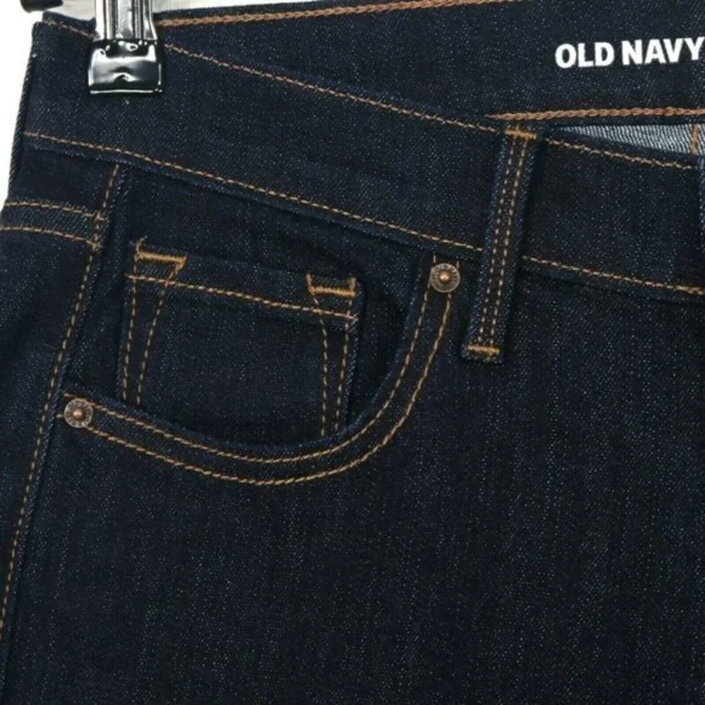 Old Navy Famous Curvy Bootcut Jeans‎ Mid-Rise Stretch Dark 4 Short